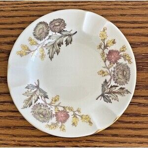Vintage Wedgwood Ashtray Lichfield Pattern Bone China Gold Rim